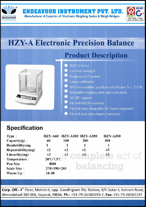 Endeavour Weighing Brochures - Explore Our Range of Weighing Solutions