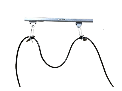 C-Rail Festoon cables – looped wires, or more commonly flat cable, that carry power and control across a bridge or along a runway or monorail.